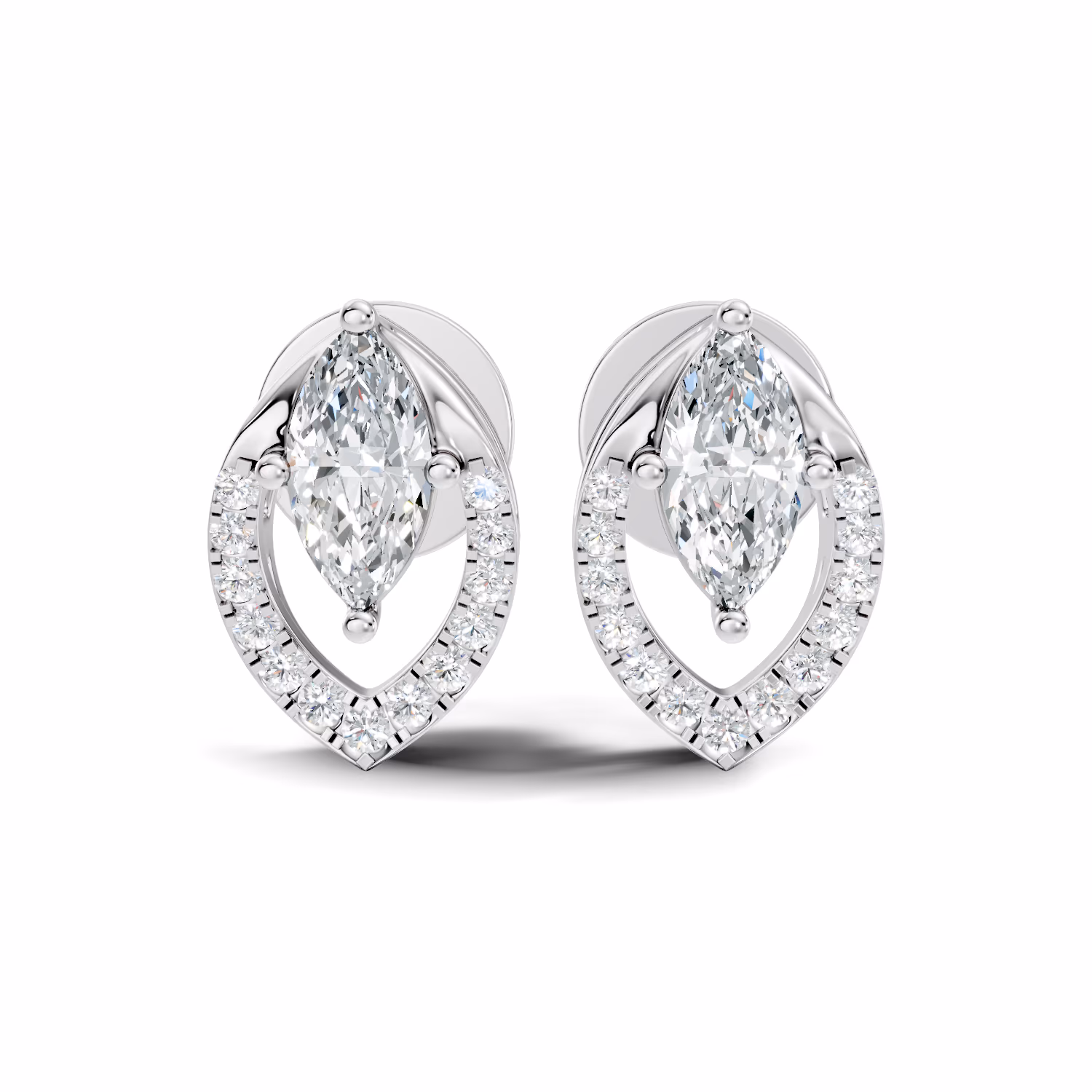 Marquise Drop Earrings 0.50 ct Marquise