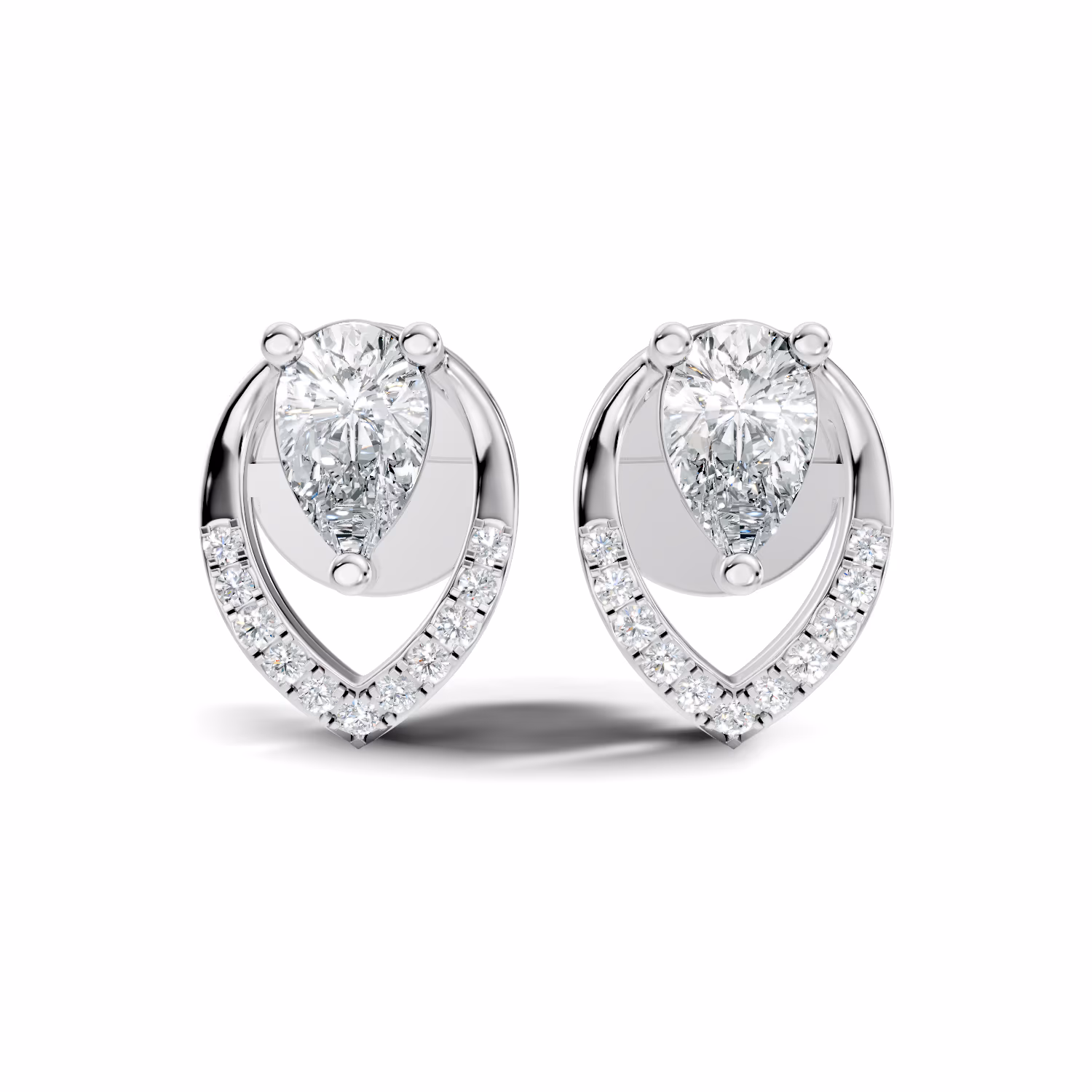 Pear Drop Earrings 0.50 ct Pear