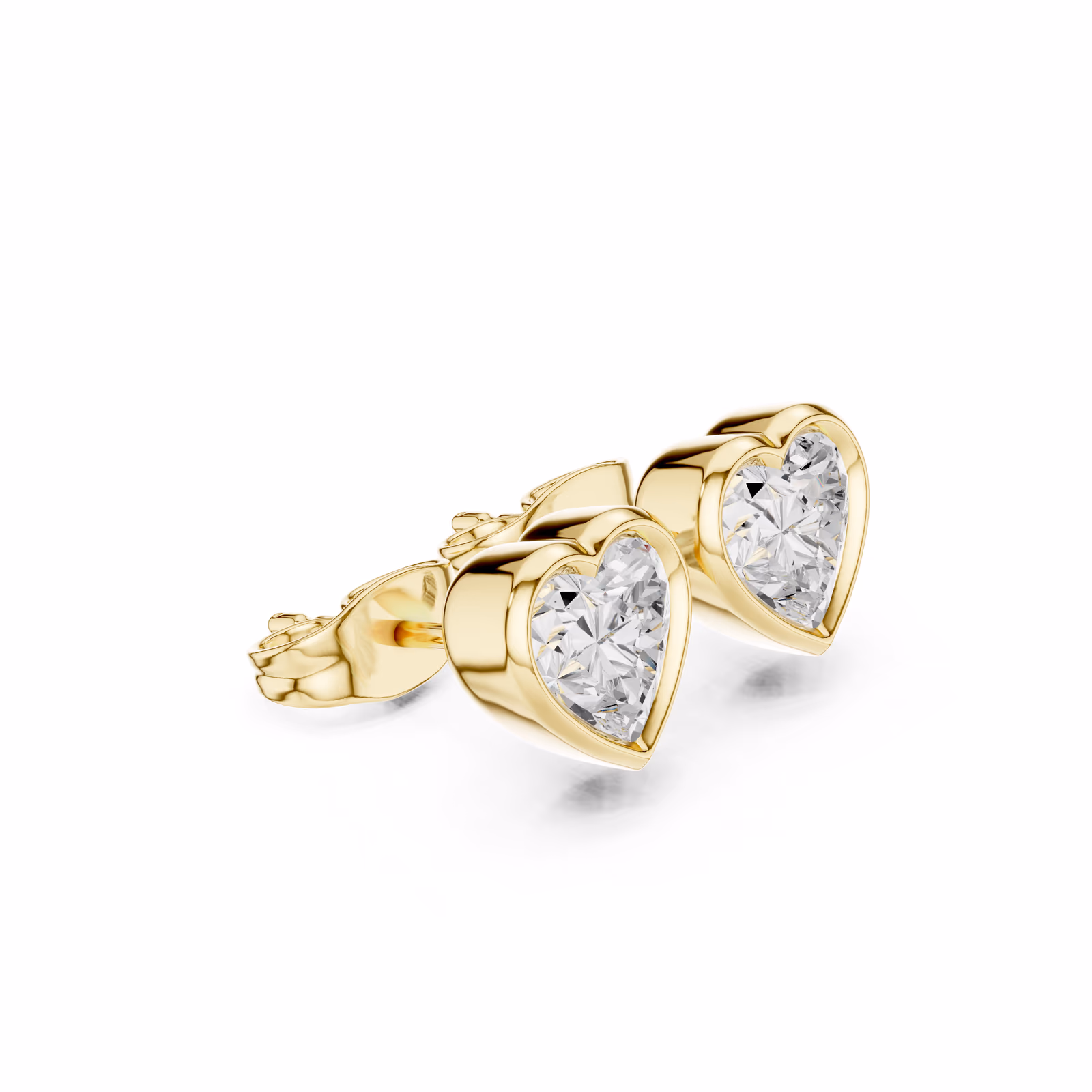 Margaux Bezel Stud Heart Heart