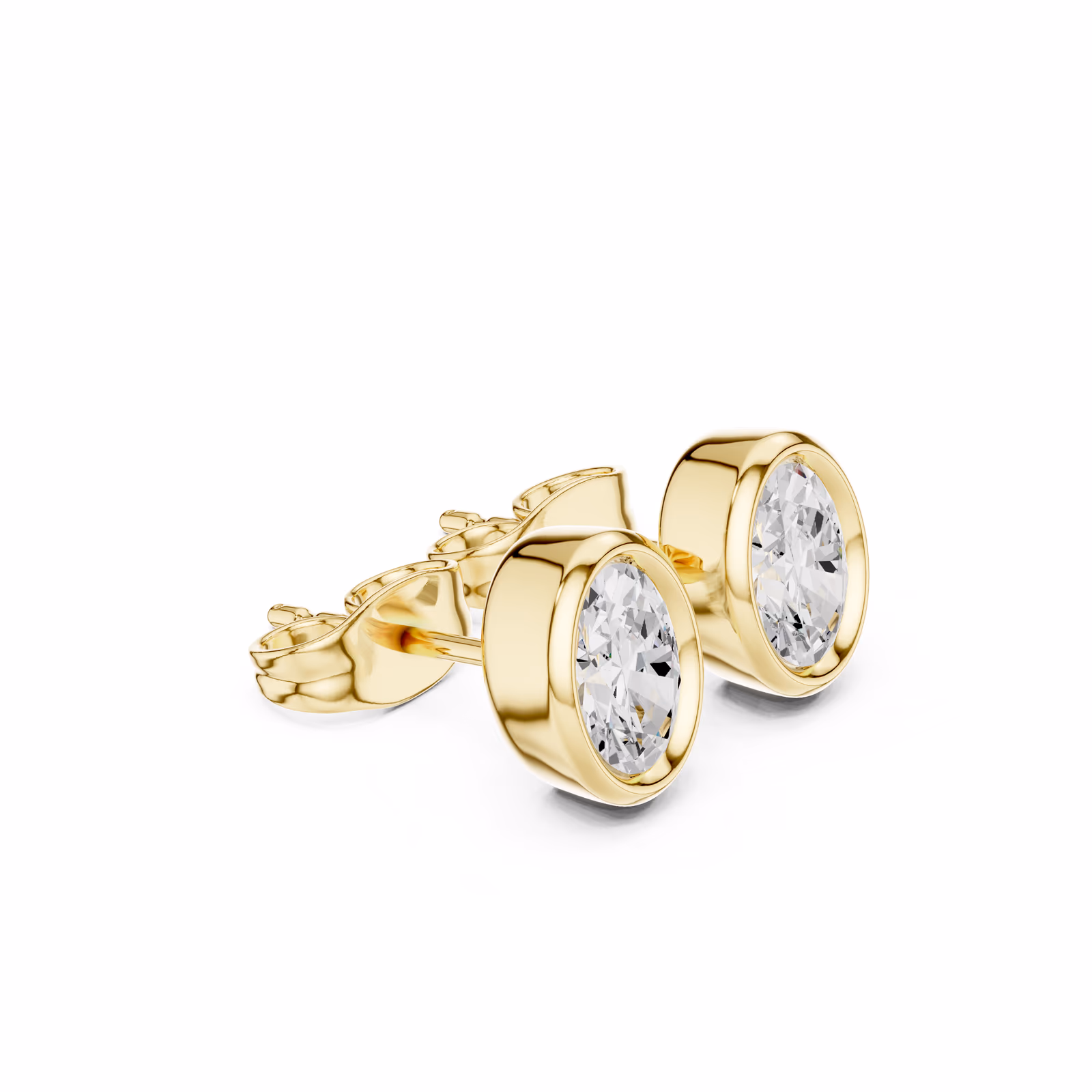 Margaux Bezel Stud Oval Oval