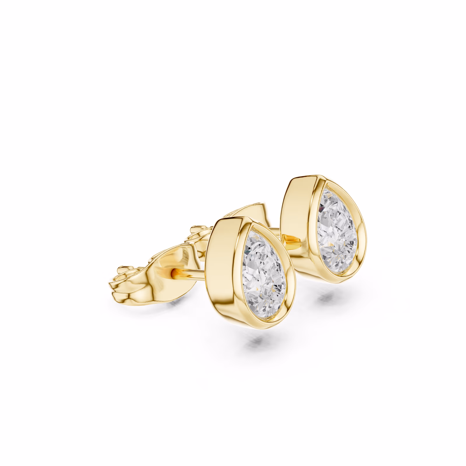 Margaux Bezel Stud Pear Pear
