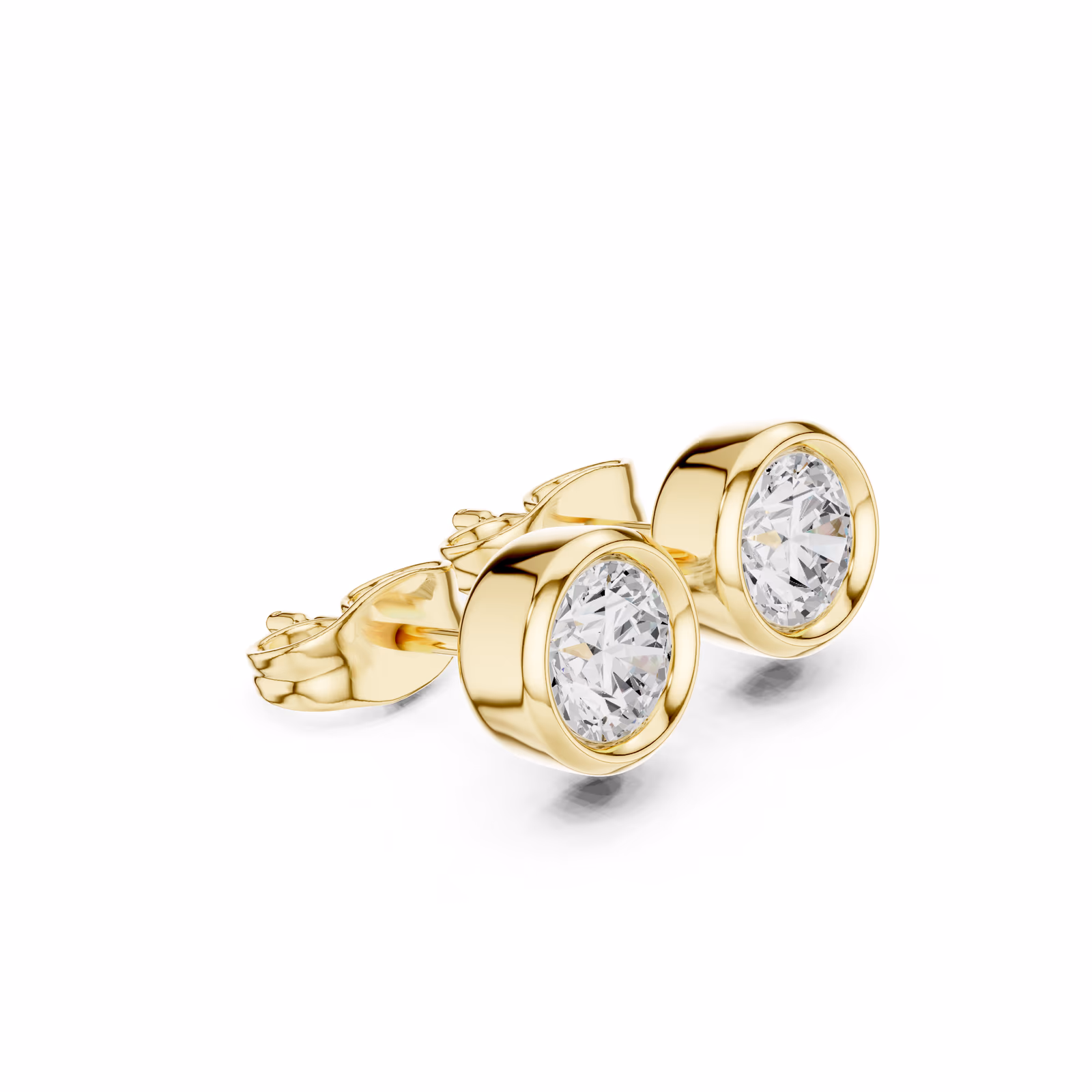 Margaux Bezel Stud Round Round