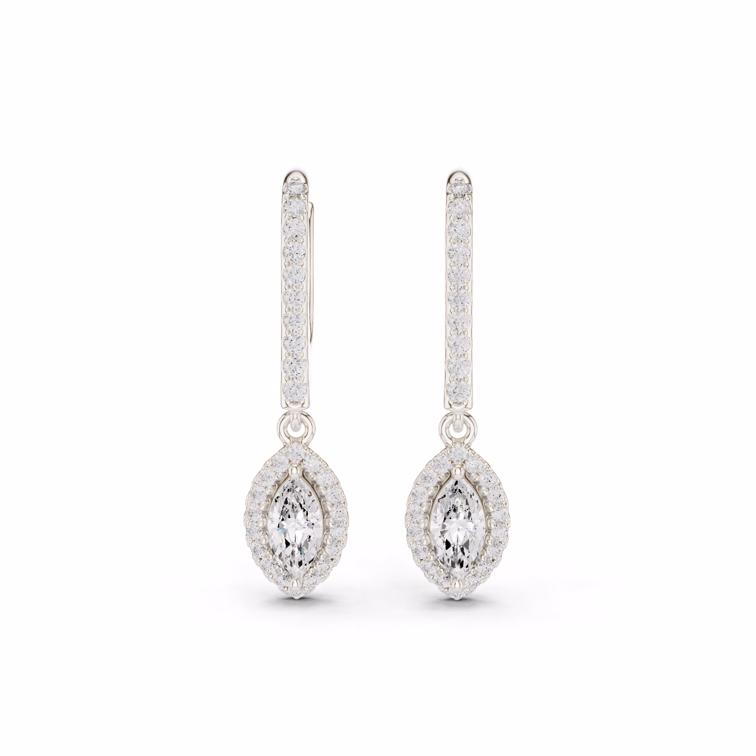 Lumière Trinity Three Stone Marquise Studs Marquise