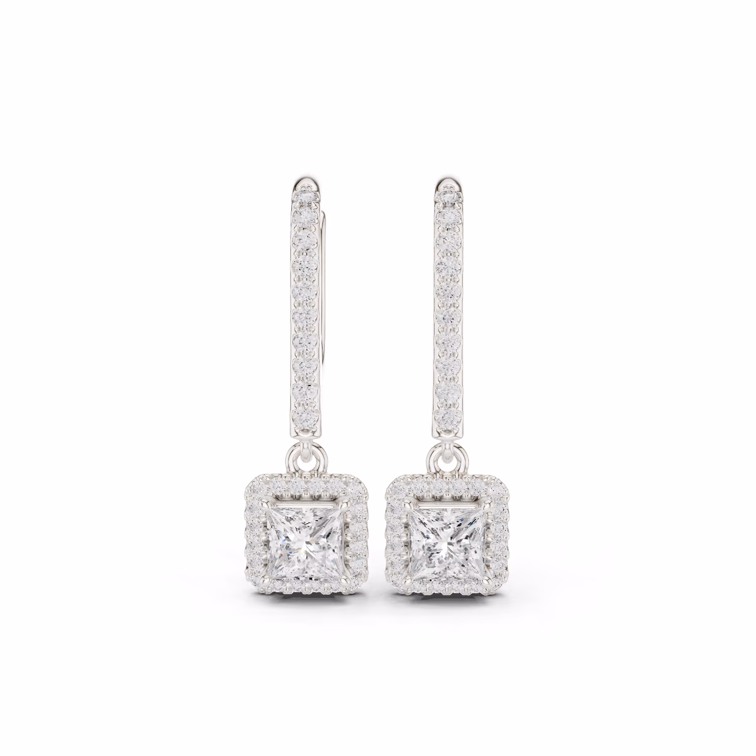 Lumière Trinity Three Stone Princess Studs Princess