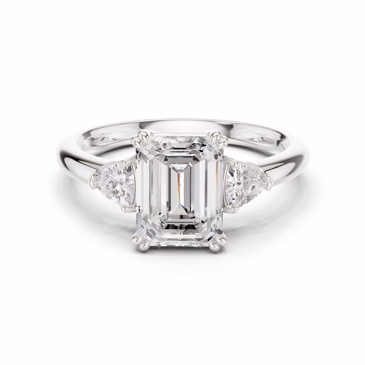 Trinity Solstice Three Stone Emerald Emerald
