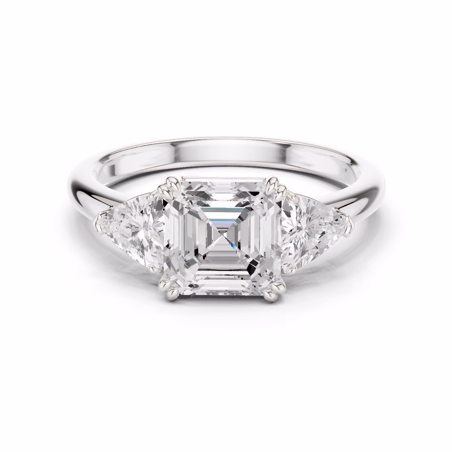 Lumière Trinity Three Stone Asscher Asscher
