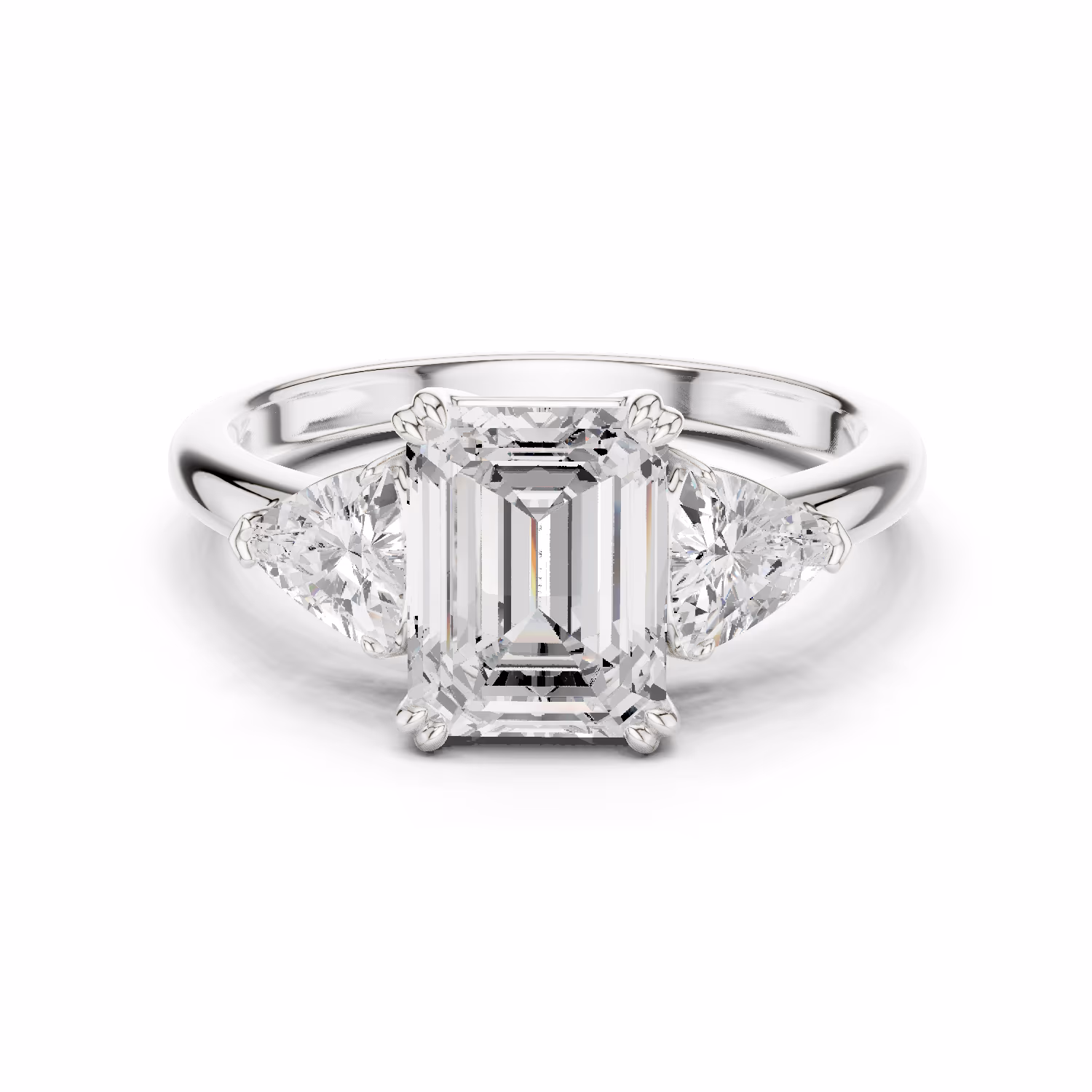 Lumière Trinity Three Stone Emerald Emerald