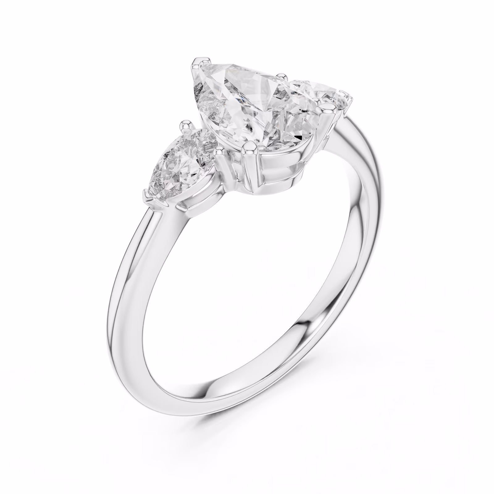 Trinity Solstice Three Stone Pear Pear