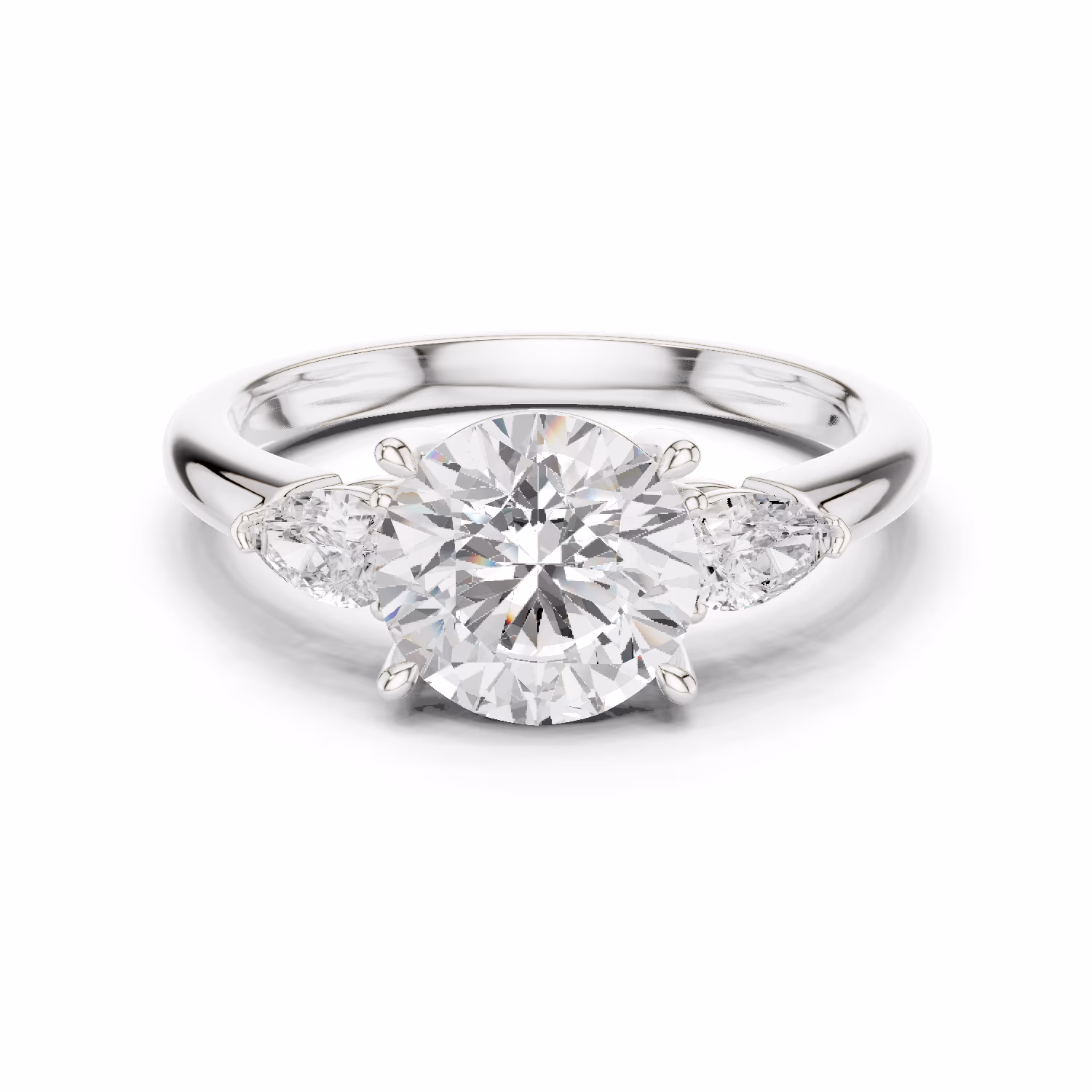 Trinity Solstice Three Stone Round Round