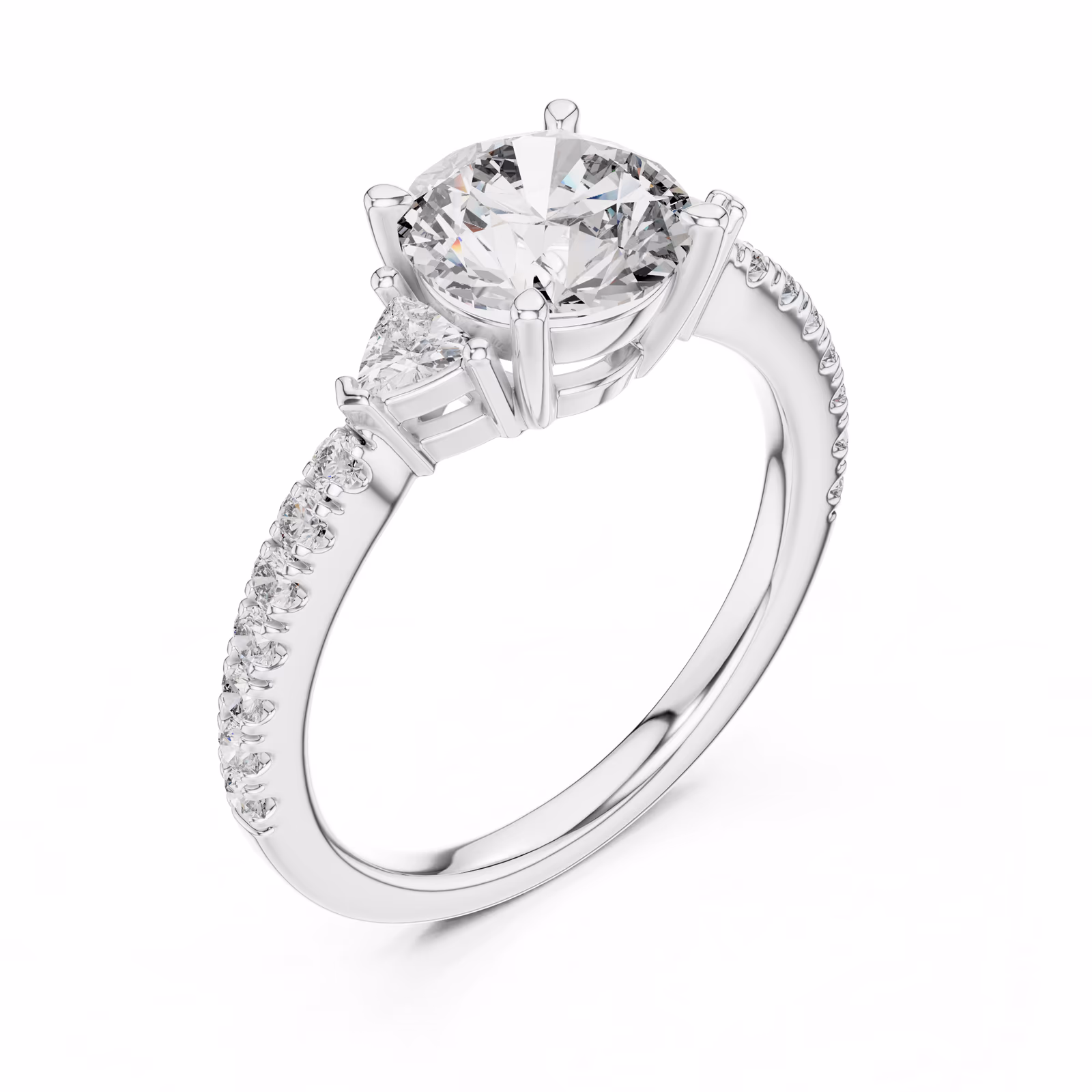 Trinity Solstice Three Stone Round Round