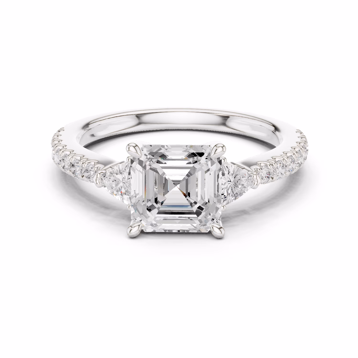 Trinity Solstice Three Stone Asscher Asscher