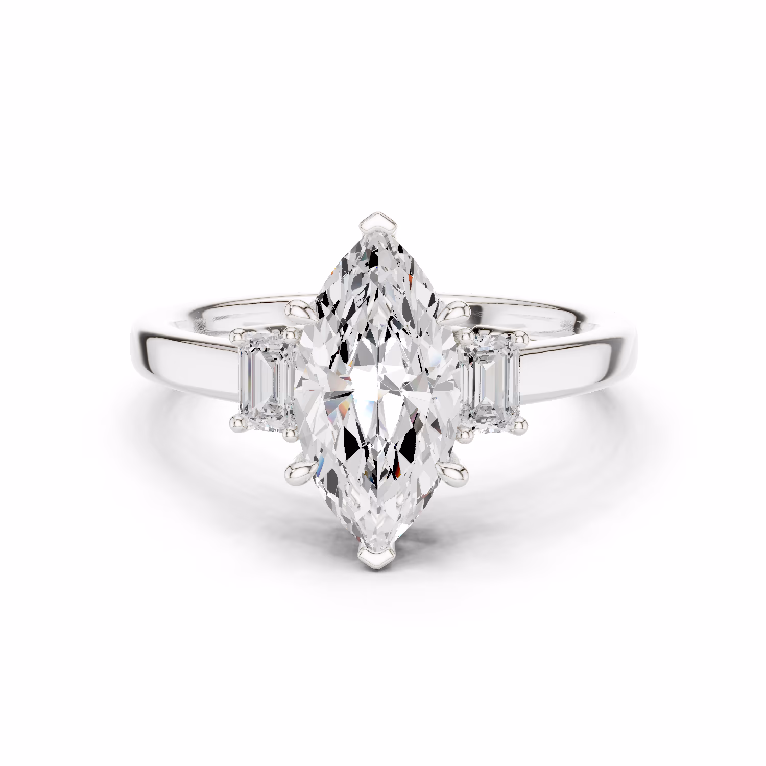 Trinity Solstice Three Stone Marquise Marquise