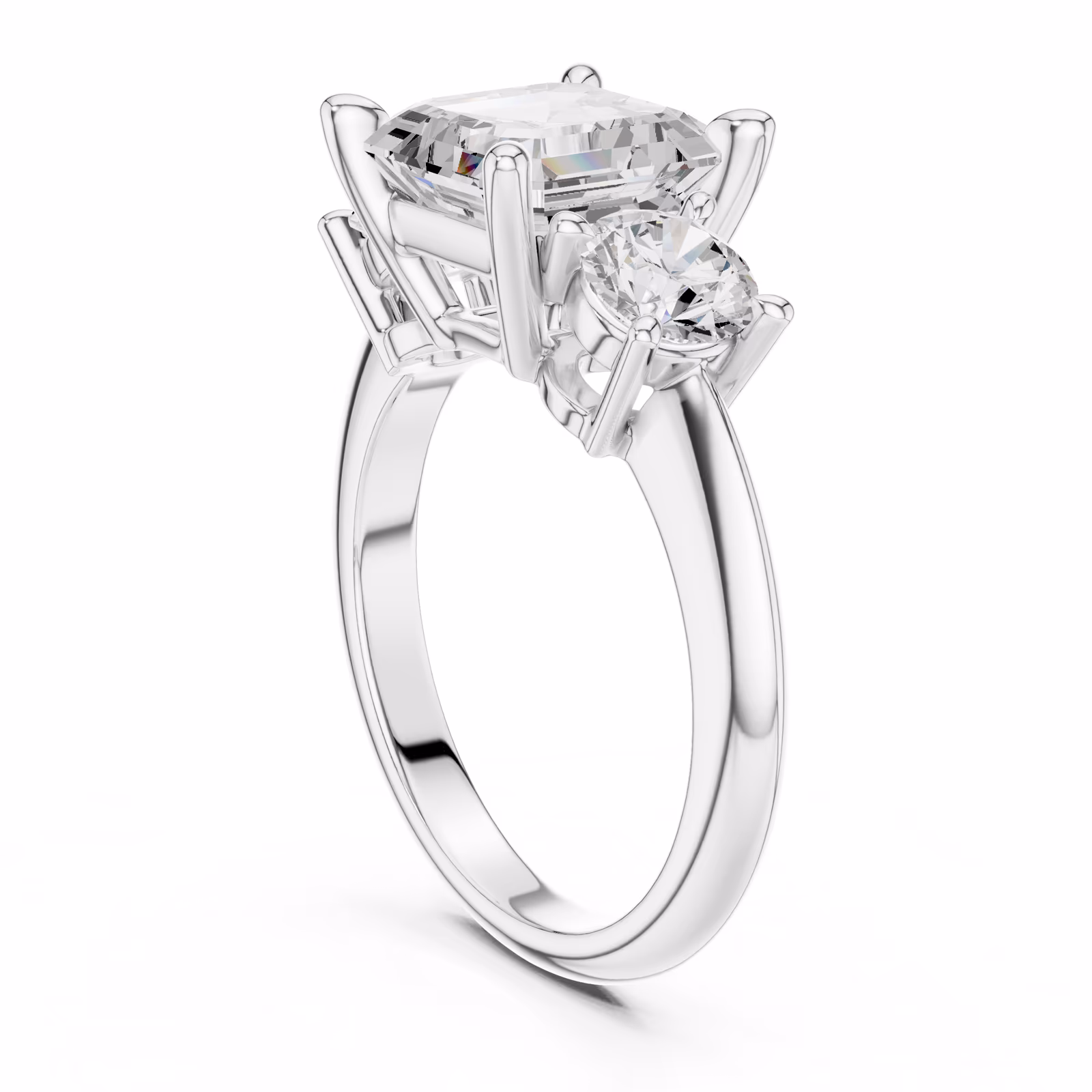 Trinity Solstice Three Stone Asscher Asscher