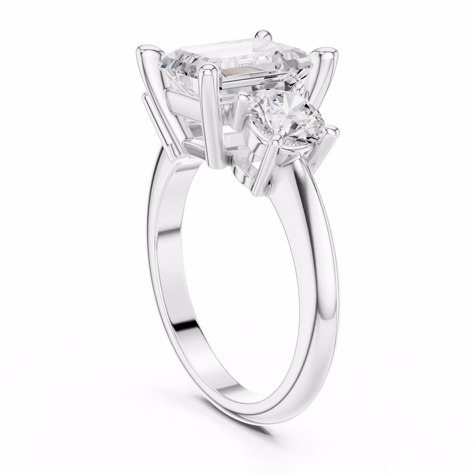 Trinity Solstice Three Stone Emerald Emerald