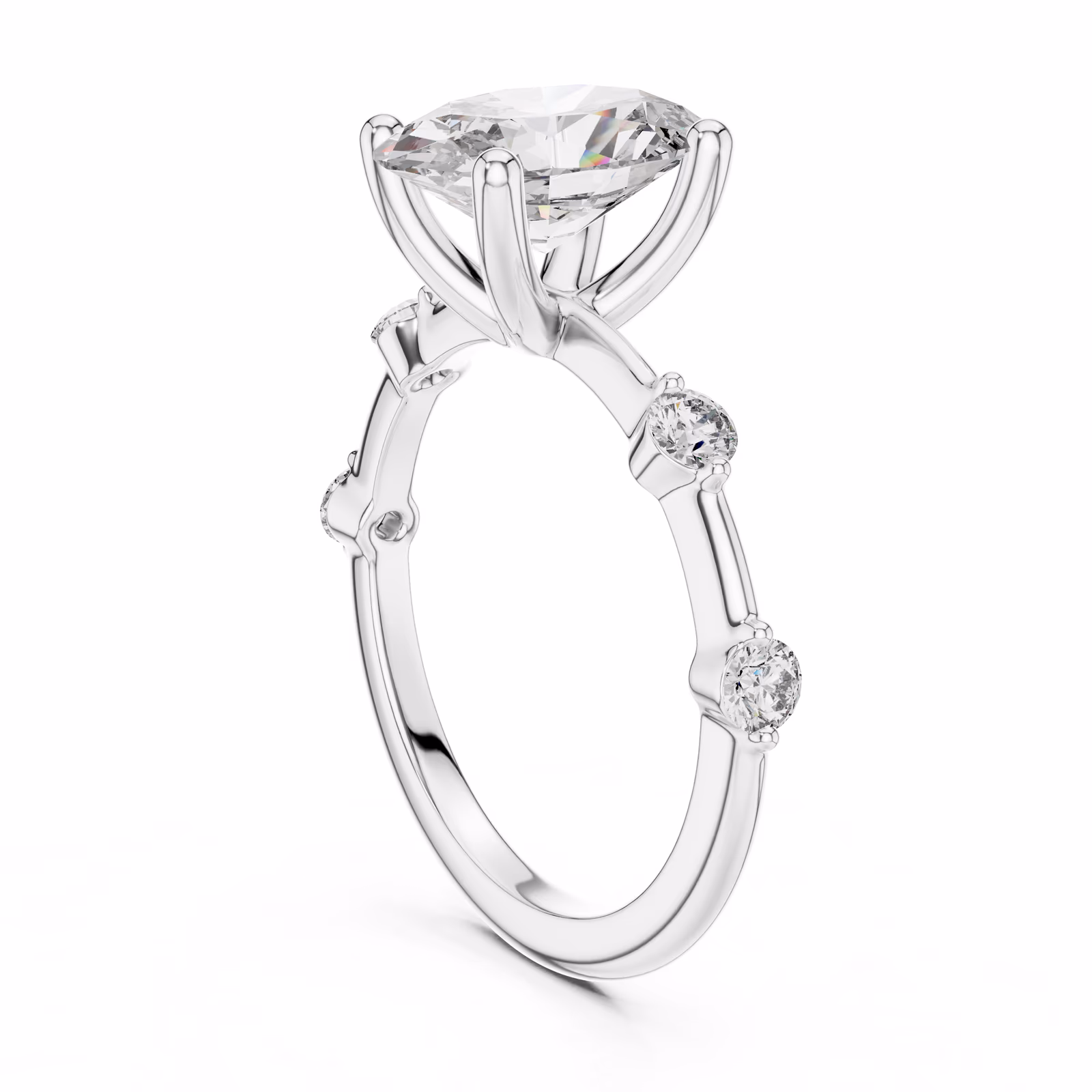 Celeste Scatter Band Side Stone Oval Oval