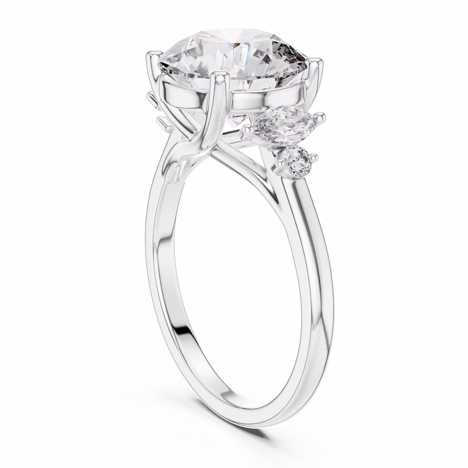 Celeste Trio Side Stone Marquise Marquise