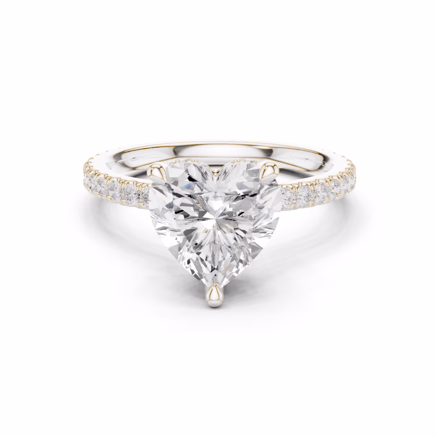 Celeste Whisper Pavé Heart Heart