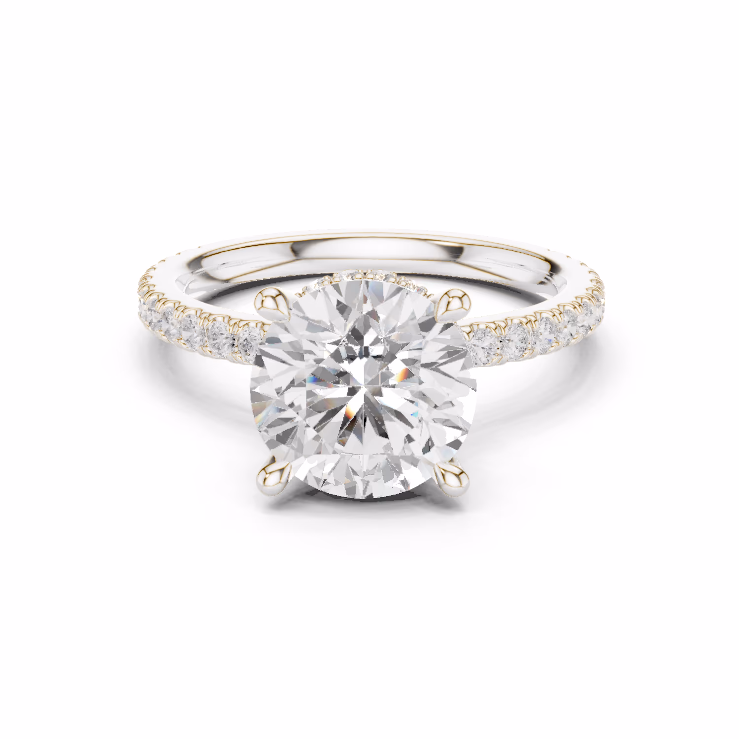 Celeste Whisper Pavé Round Round