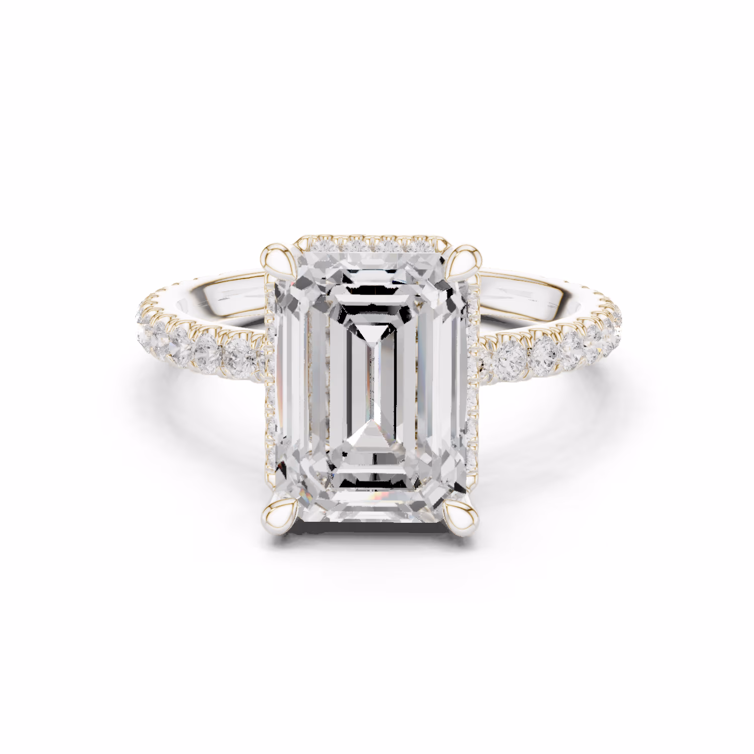 Lumière Sonnet Hidden Halo Emerald Emerald