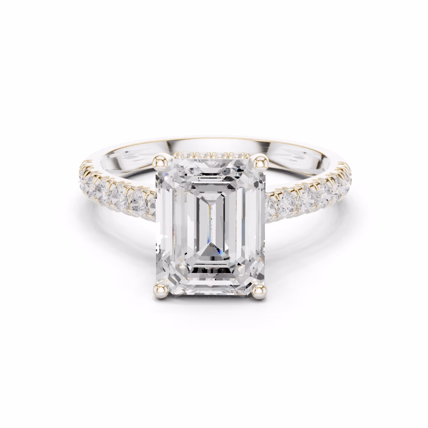 Celeste Hidden Halo Emerald Emerald