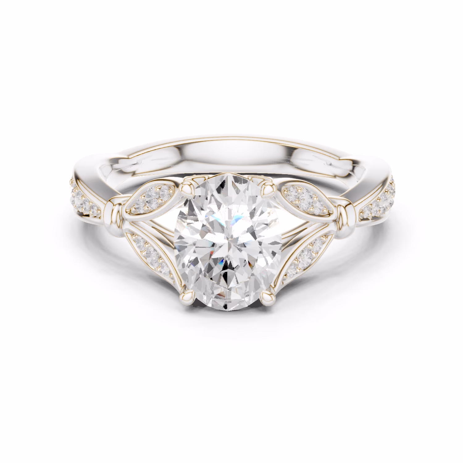 Sylvan Bloom Pavé Oval Oval