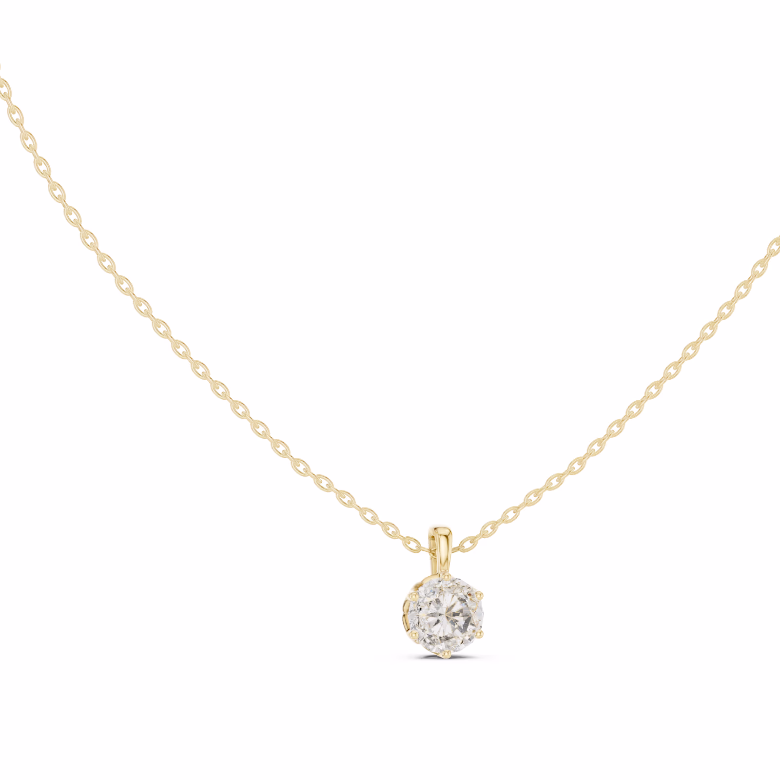 Lumière Solitaire Pendant Round