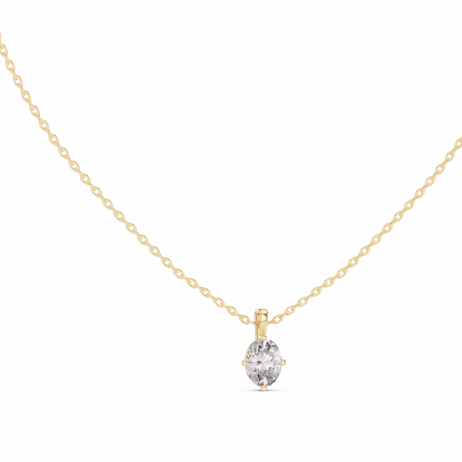 Lumière Solitaire Pendant Oval