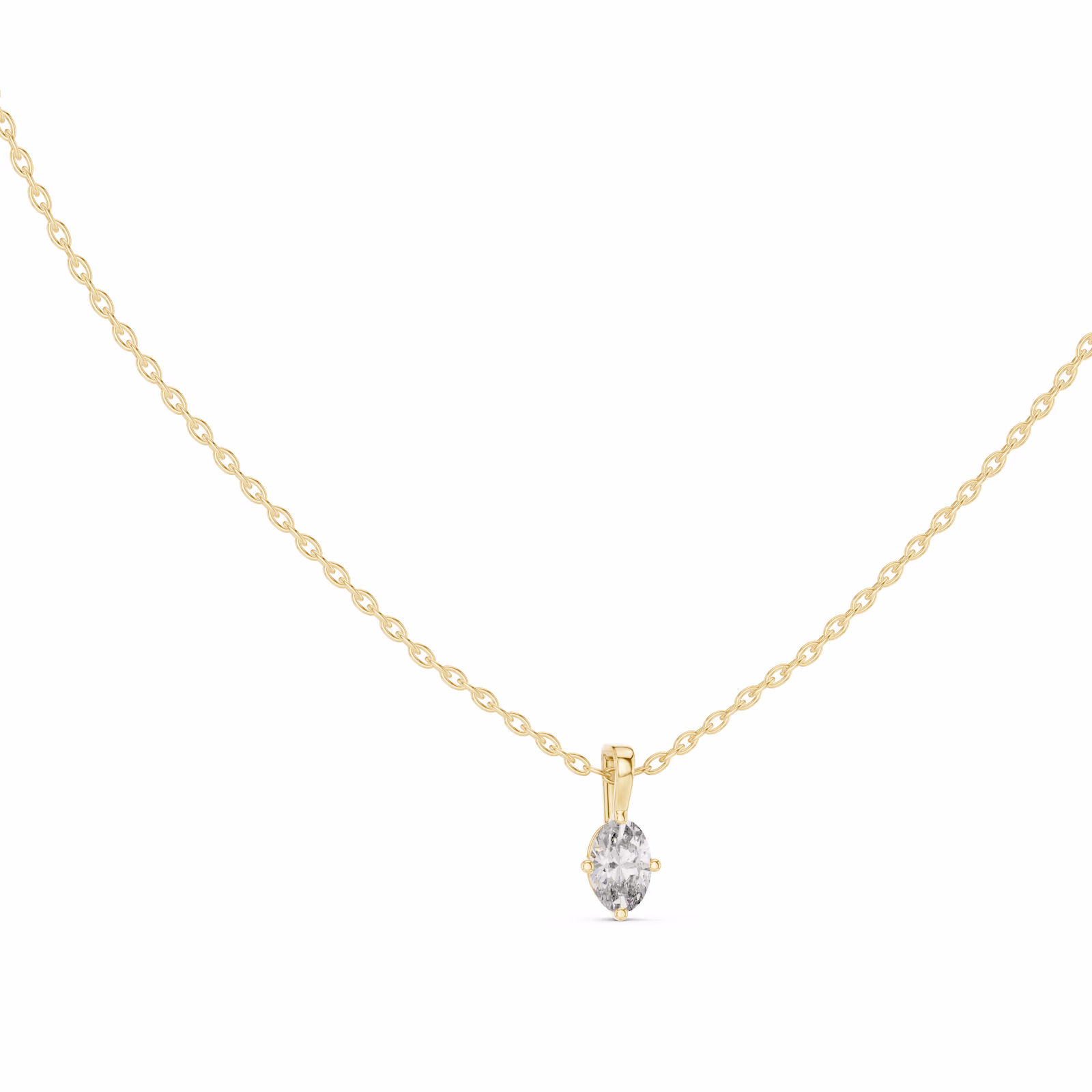 Lumière Solitaire Pendant Oval