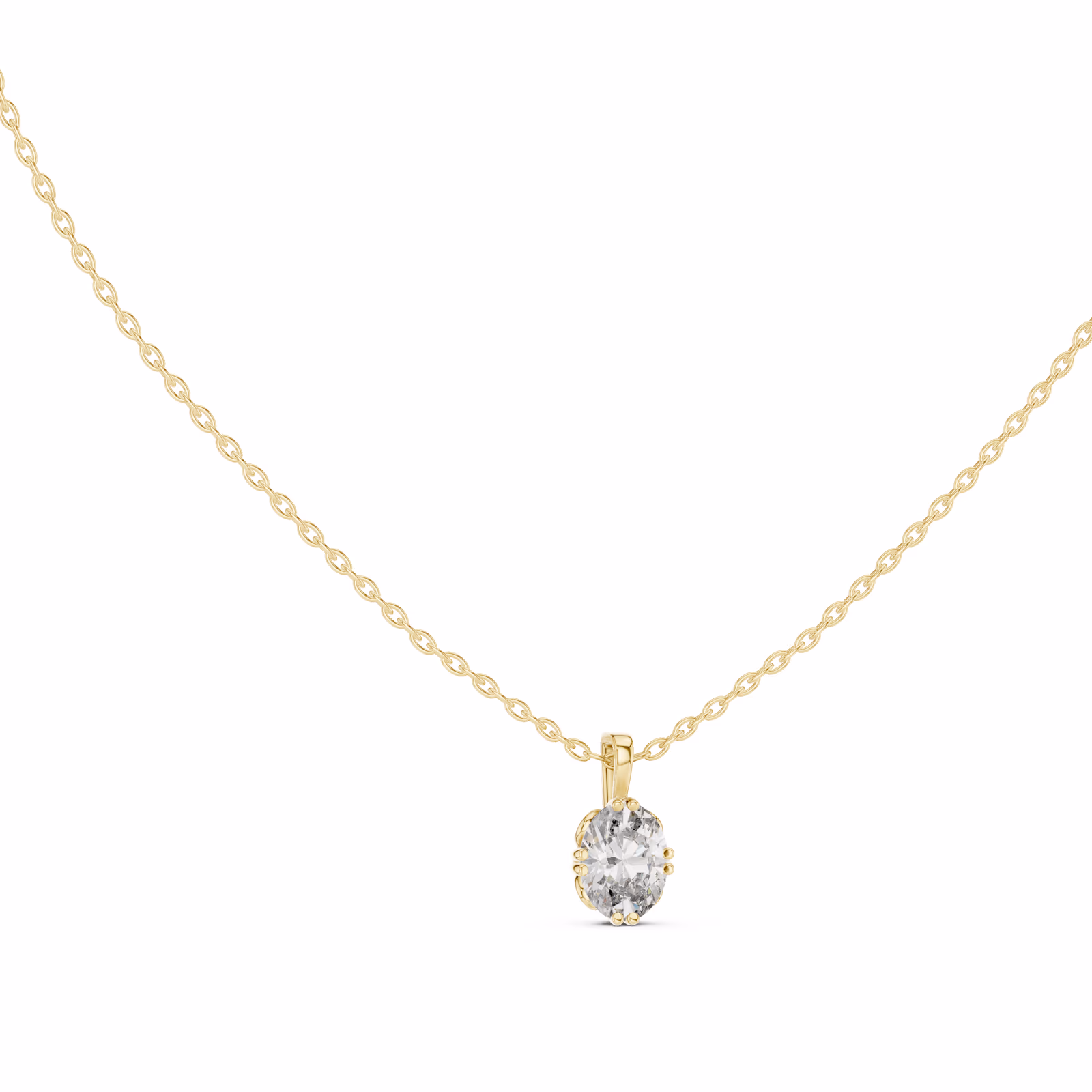 Lumière Solitaire Pendant Oval