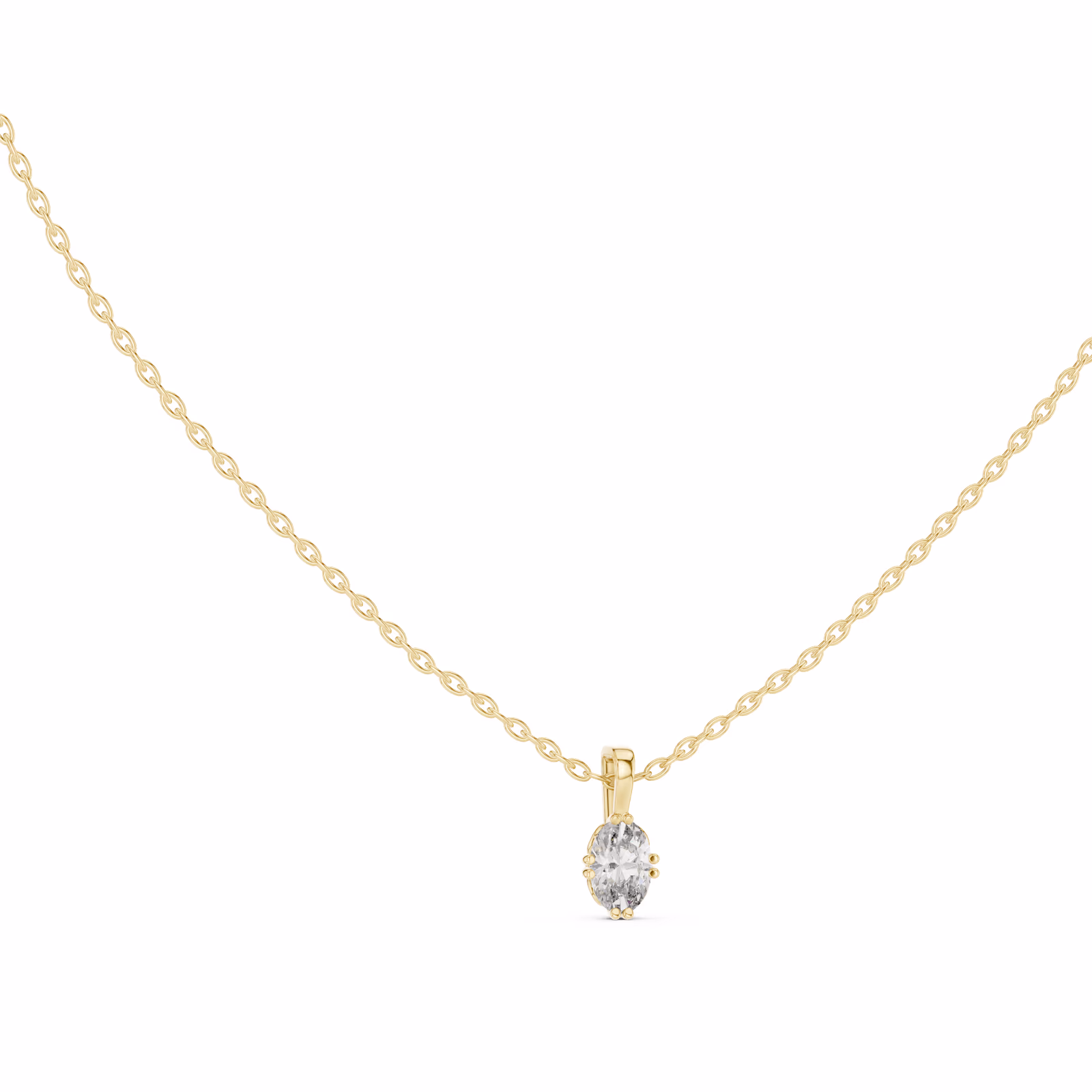 Lumière Solitaire Pendant Oval