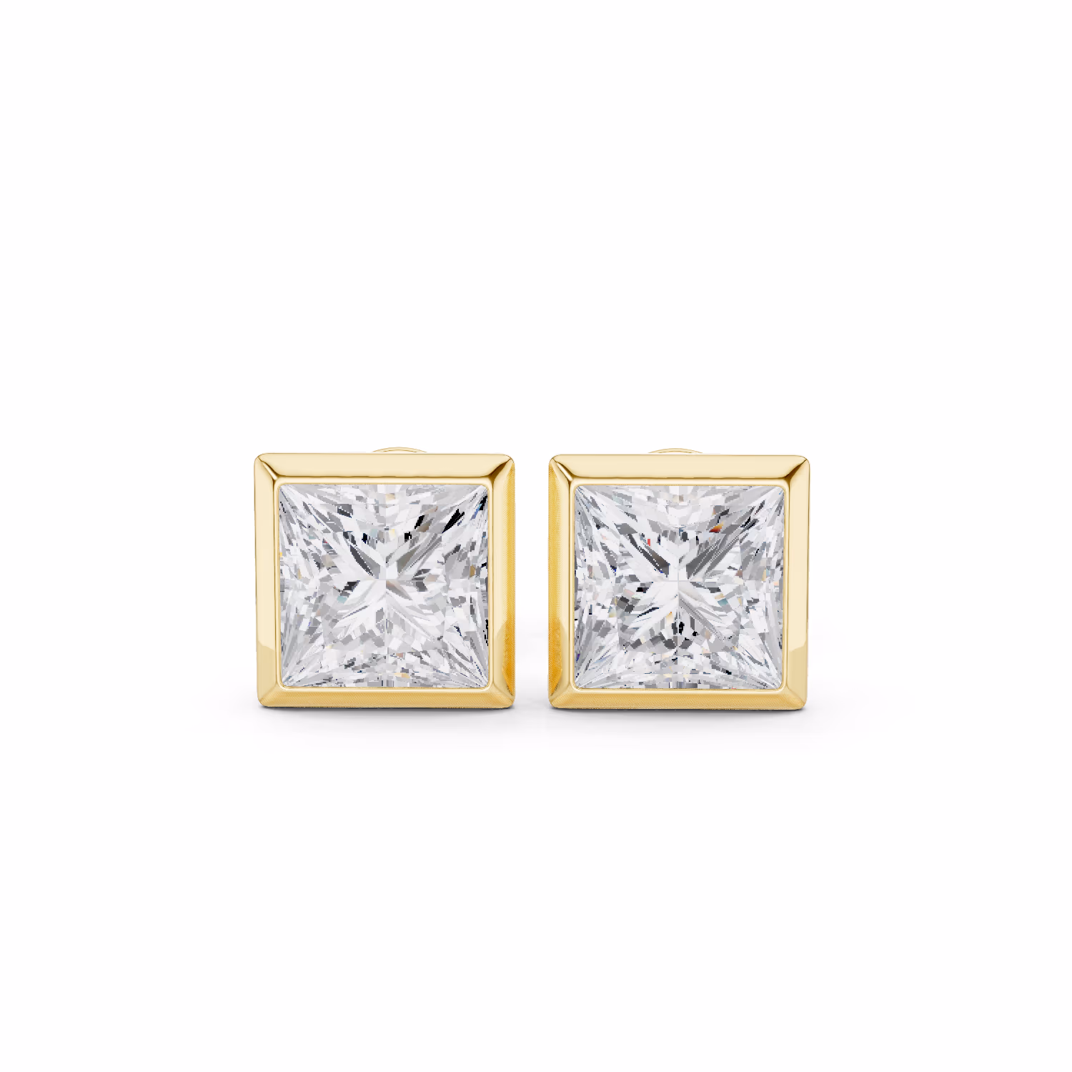Lumière Solitaire Studs Asscher