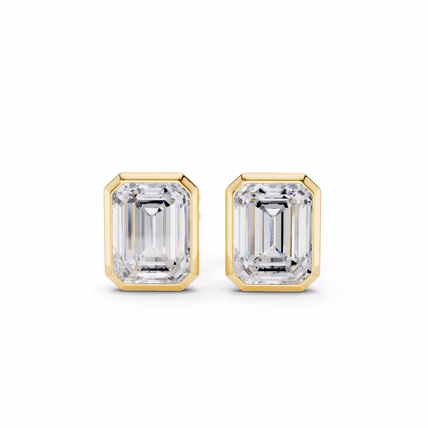 Lumière Solitaire Studs Emerald