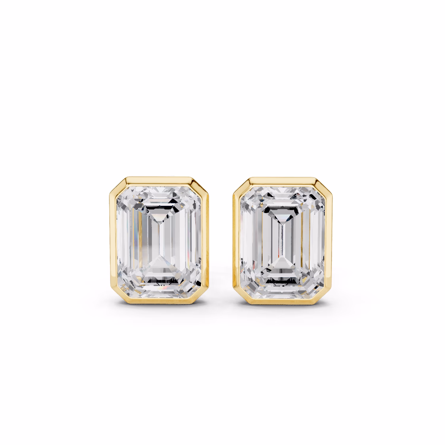 Lumière Solitaire Studs Emerald