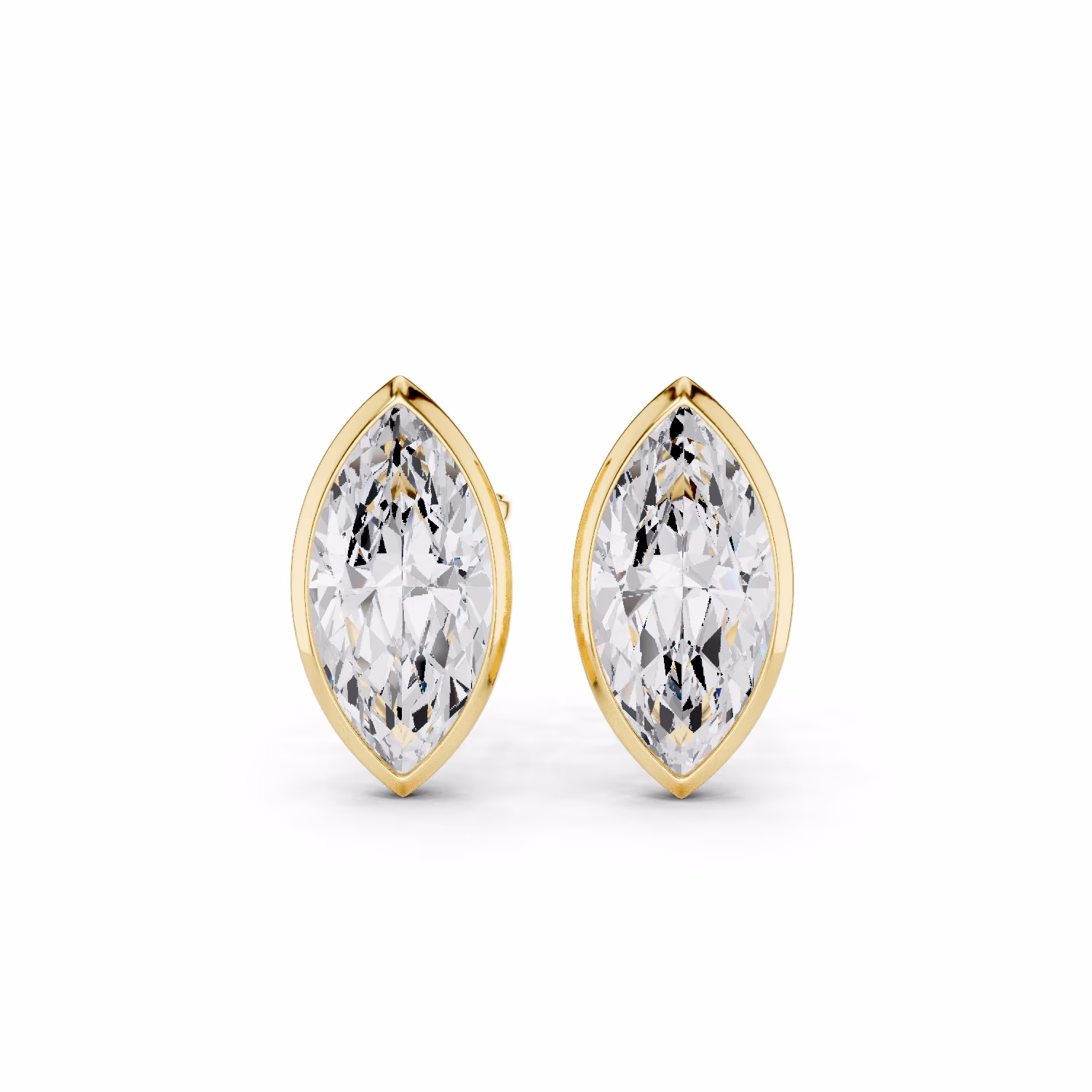 Lumière Solitaire Studs Marquise