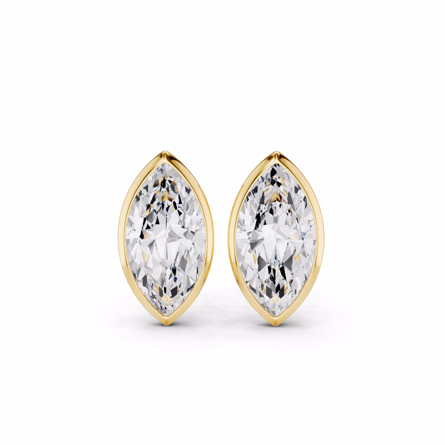 Lumière Solitaire Studs Marquise