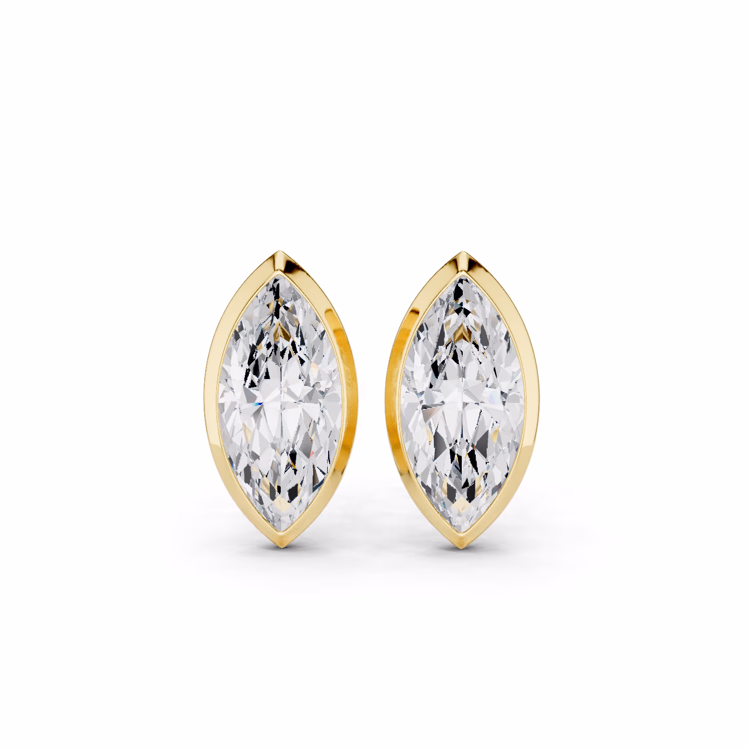 Lumière Solitaire Studs Marquise