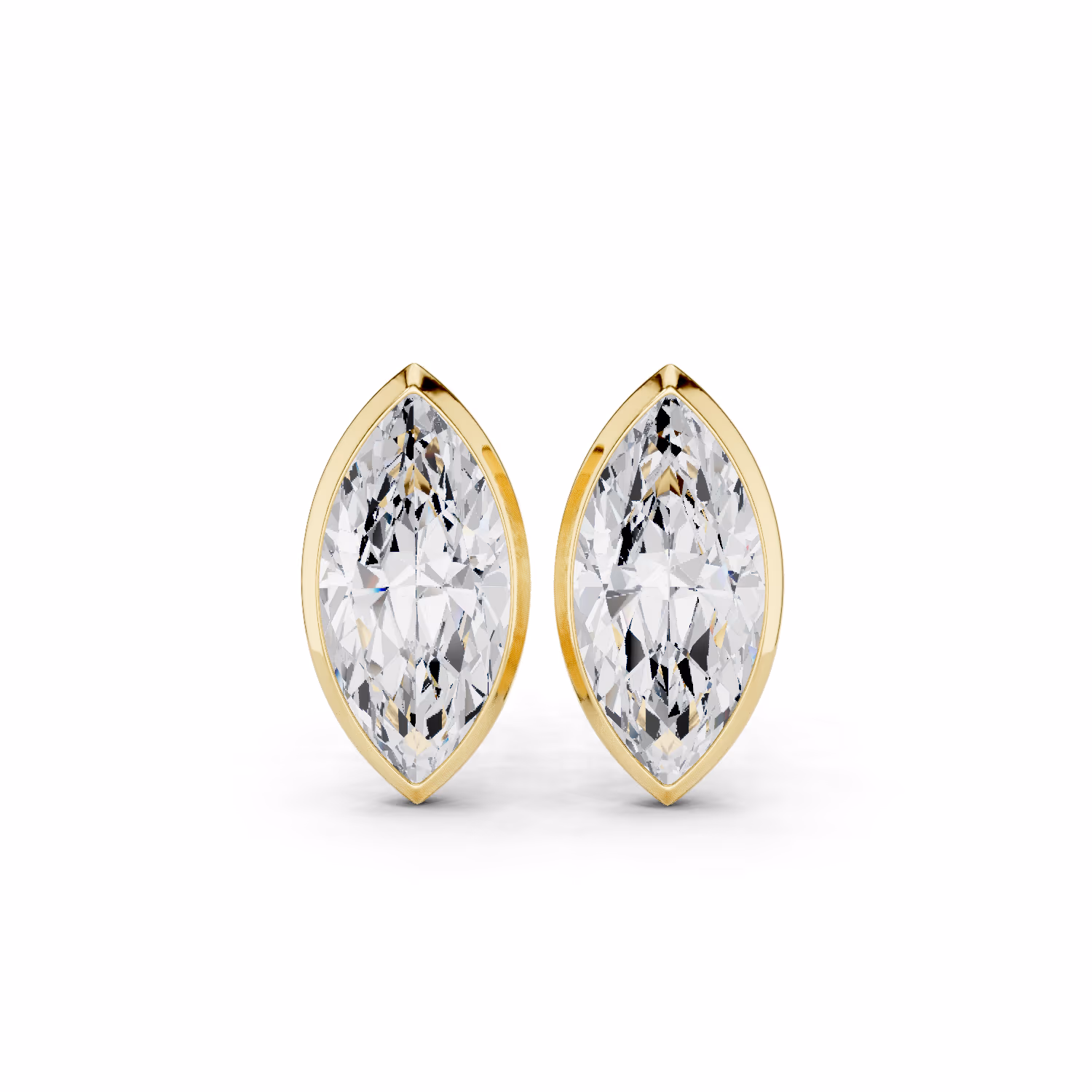 Lumière Solitaire Studs Marquise