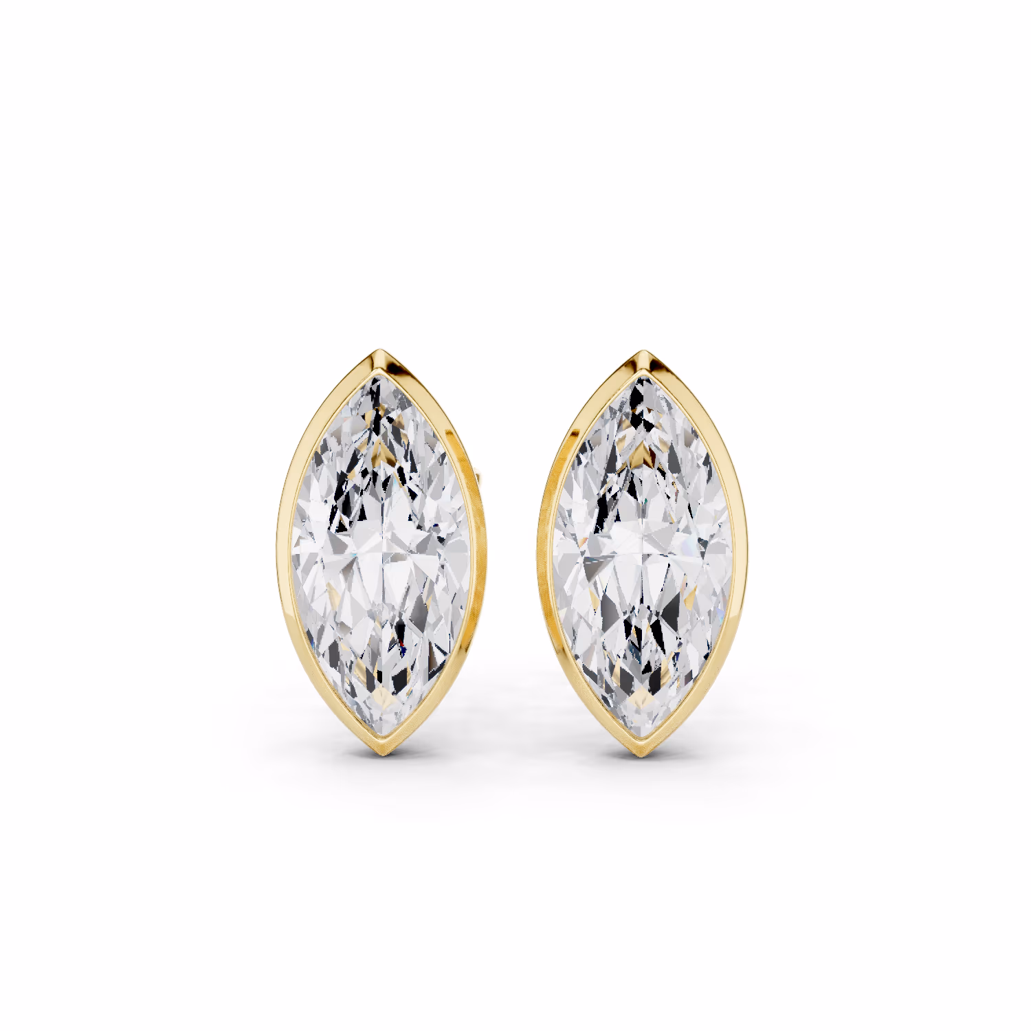 Lumière Solitaire Studs Marquise