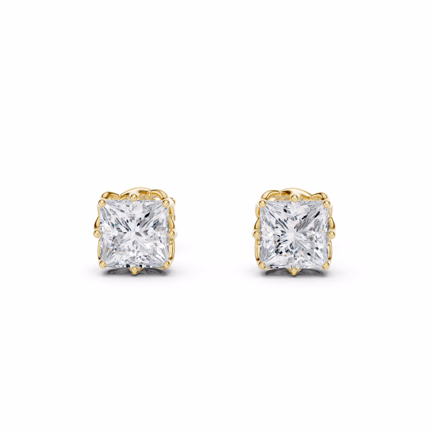 Lumière Solitaire Studs Princess