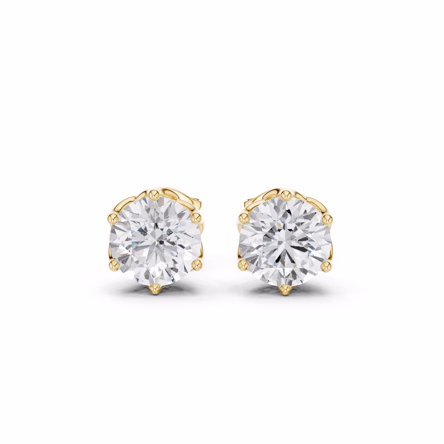Lumière Solitaire Studs Round