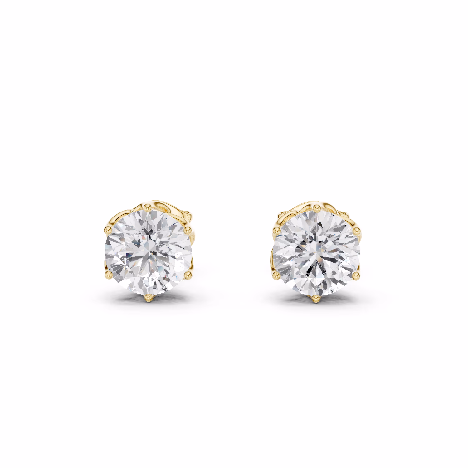 Lumière Solitaire Studs Round