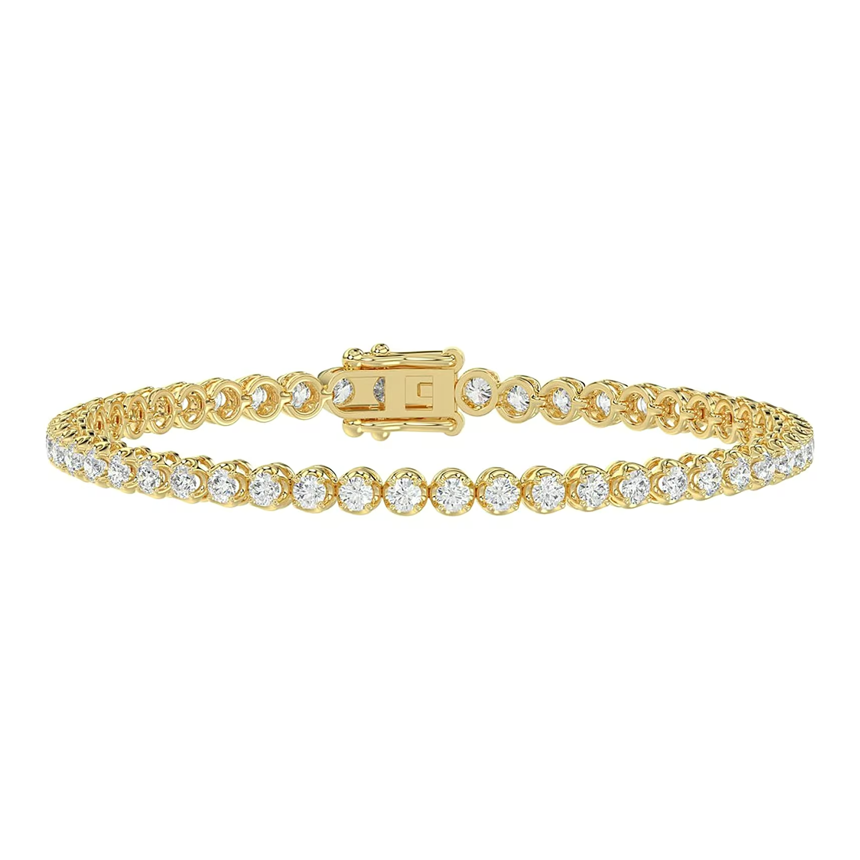 Round Tennis Bracelet · Prong